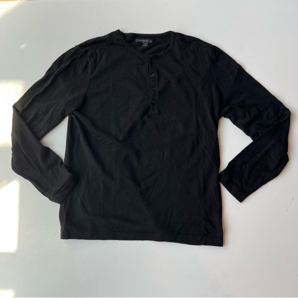 John Varvatos - buttoned sweater black medium